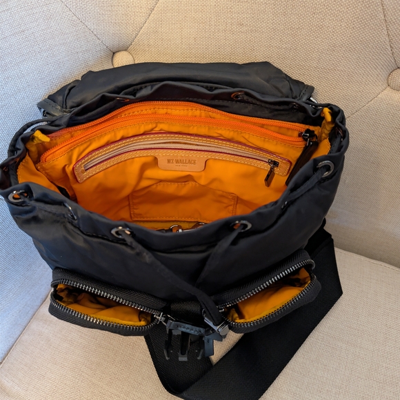 London Harness | MZ Wallace Metro Backpack Deluxe in Black  MZ Wallace Medium Apex Black Nylon Bag